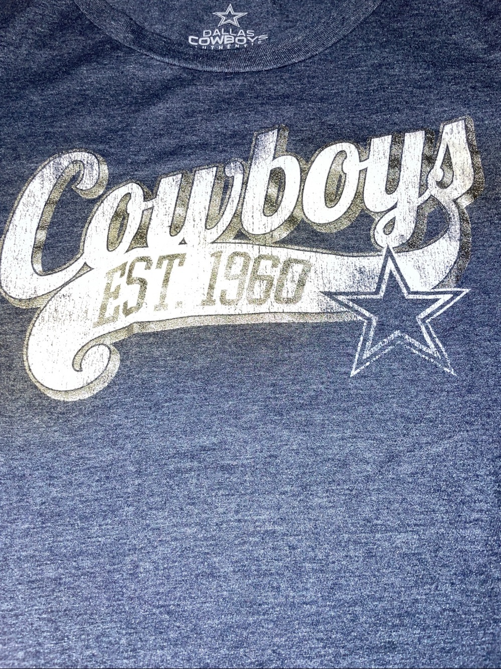 NFL Womens Medium Dallas Cowboys "Est. 1960" V-neck Graphic Tee